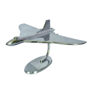 Nickel Plated Aluminium Vulcan Plane Medium - 25cm