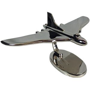 Nickel Plated Aluminium Vulcan Model Plane Large - 40cm