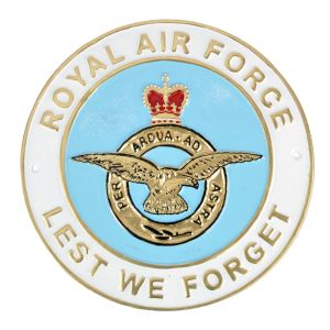 Royal Air Force Lest We Forget Plaque - Cast Iron - 24cm