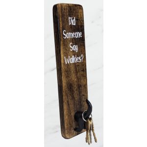 Did Someone Say Walkies Wall Hook - Wooden - Aluminium - 29cm