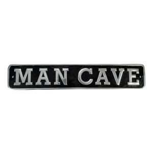 65cm Man Cave Plaque Cast Aluminium Nickel Plated