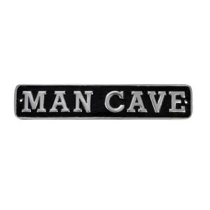 39cm Man Cave Plaque Nickel Plated Cast Aluminium 