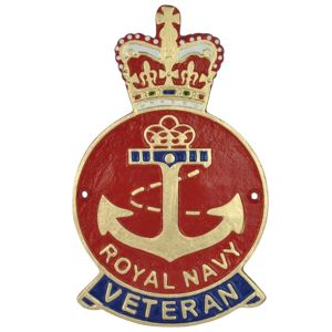 25cm Royal Navy Veteran Plaque Cast Aluminium