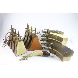 Powder Flasks and Horn 26cm ** Job Lot of 17 **