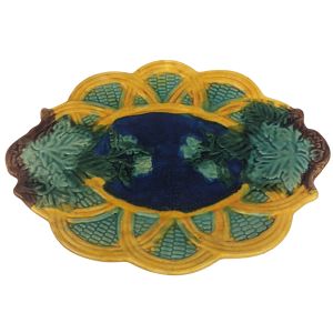 Majolica Oval Plate 34cm