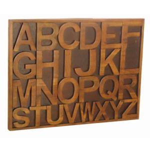 Acacia Lisbon Alphabet Wall Panel
