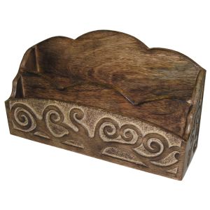 30.5cm Mango Wood Tree Of Life Design Letter Rack (2 Per Box)
