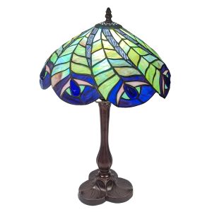 Peacock Tiffany Table Lamp (Medium) 43cm