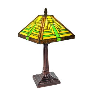 Pyramid Tiffany Style Table Lamp (Small) 38cm