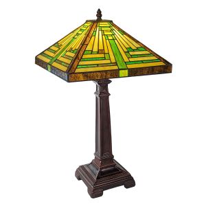 Pyramid Tiffany Style Table Lamp 54cm
