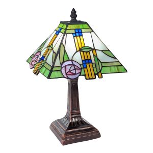 Mackintosh Tiffany Style Table Lamp 33cm 
