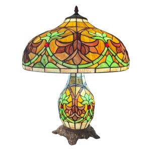 Fleur De Lys Tiffany Umbrella Table Lamp 55cm