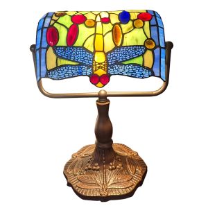 Dragonfly Bankers Lamp 32cm