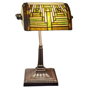 Art Deco Bankers Table Lamp 38cm