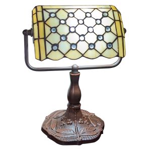 Bankers Lamp - Pearl Design 33cm