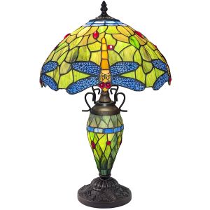 Double Lamp With Resin Base 60cm Large - Dragonfly Design