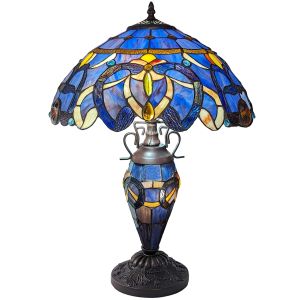 Art Nouveau Double Lamp With Resin Base 60cm Large - New Design
