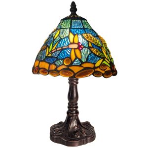 Riverbank and Dragonfly Tiffany Table Lamp (Small) 33cm