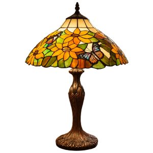Large Tiffany Lamp - Sunflower Butterfly - 56cm
