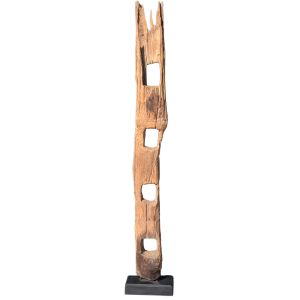 Wood Carving With Stand With Holes 194cm