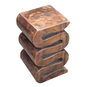 Wooden Wave Plant Stand