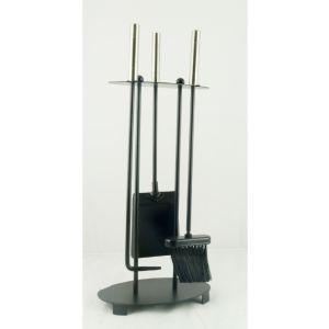 Set Of 4 Companion Set Black / Steel  - 59cm