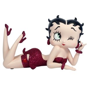 Betty Boop Lying Down Pink Fuchsia Glitter Dress 20.5cm