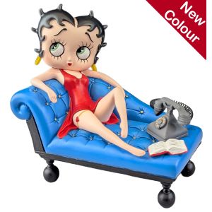 Betty Boop On Blue Chaise Lounge 19cm
