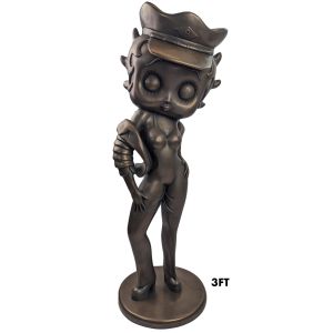 Betty Boop Biker Girl - 108cm - Imperial Bronze Finish