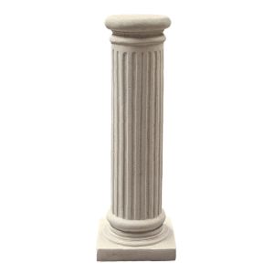 Fluted Round Pedestal/Column - Roman Stone Finish - 94cm