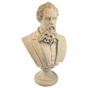 Charles Dickens Bust 77.5CM - Roman Stone Finish