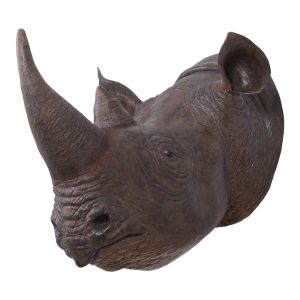 Rhinoceros Head Wall Art Faux Taxidermy - 116cm