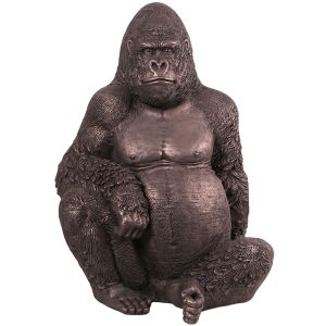 Silverback Gorilla - 114cm - Polished Bronze Finish