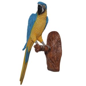 Parrot Wall Art Faux Taxidermy - Yellow and Blue - 66cm