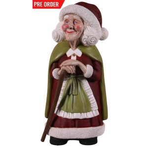 Vintage Mrs Santa With Cane - 120cm