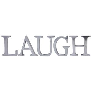 9cm Cast Aluminium Laugh Letters
