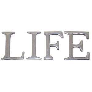 9cm Cast Aluminium Life Letters 