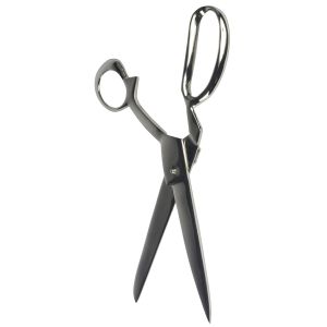 Cast Aluminium Scissors 61cm Wall Hanging - Nickel Plated Finish 