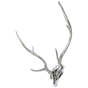 Aluminium Antlers Wall Art Faux Taxidermy - 74cm