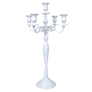 Aluminium Candelabra White Finish - 78cm