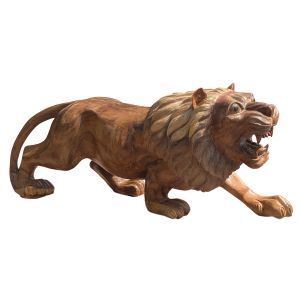 Hand Carved King Lion - Suar Wood - 155cm