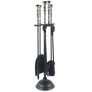 New Duchess Companion Set - Black,  Nickel Finish Top 61cm