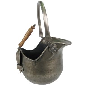Bucket With Shovel - Antique Pewter Finish 46cm