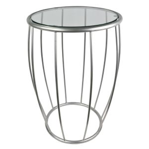 Glass Top Table 67cm - Seconds due to some rust and flaking paint