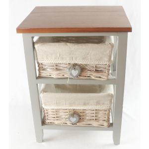2 Basket Chest with hearts 48.5cm