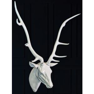 Wall Hanging Stag Head (Antlers) White 110cm