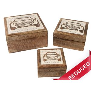 Set of 3 Car Boxes 17.8cm