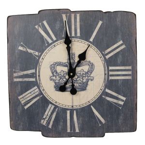 Wooden Clock - Crown 45cm