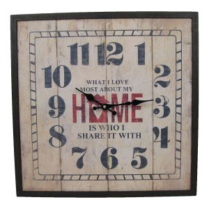 Wooden Clock - What I love 45cm