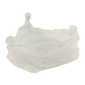 Crystal Glass White 3 Ladies Bowl 24.4cm Ex Display